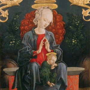 Cosmè Tura – Madonna and Child in a Garden
