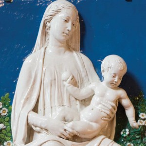 Luca della Robbia – Madonna and Child (Madonna col Bambino), also called Madonna of the Rose Garden (Madonna del Roseto)
