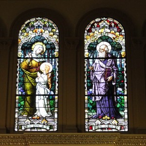 Immaculate Conception Chapel Stained Glass Above Altar