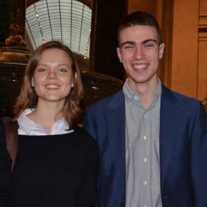 Kate, Lucas, Charles in the Rotunda at The National Gallery