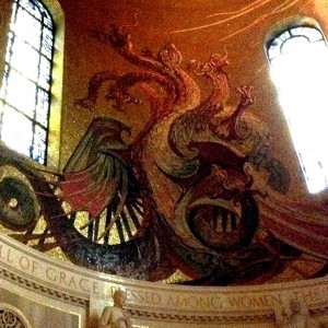 Detail of the Dragon from the Woman Clothed with the Sun Mosaic