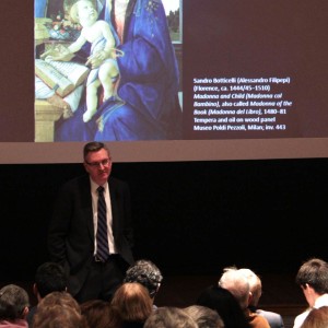 Dr. Ian Boxall with “Madonna and Child” Sandro Botticelli