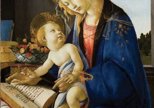 Sandro Botticelli (Alessandro Filipepi) – Madonna and Child (Madonna col Bambino), also called Madonna of the Book (Madonna del Libro)