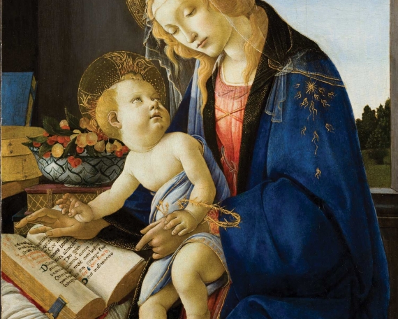 Sandro Botticelli (Alessandro Filipepi) – Madonna and Child (Madonna col Bambino), also called Madonna of the Book (Madonna del Libro)