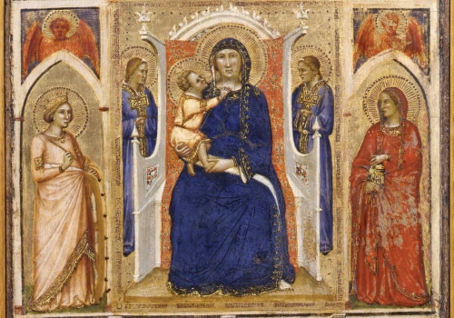 Puccio Capanna – Madonna and Child with Annunciation and Female Saints (Regina Virginum)